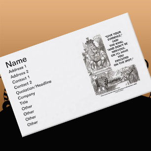 Carte De Visite Donnez vos preuves ne soyez pas nerveux pays des m