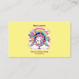 Carte De Visite Don't Worry, You'll Have Time for Everything" 