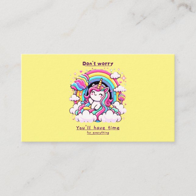 Carte De Visite Don't Worry, You'll Have Time for Everything"  (Devant)