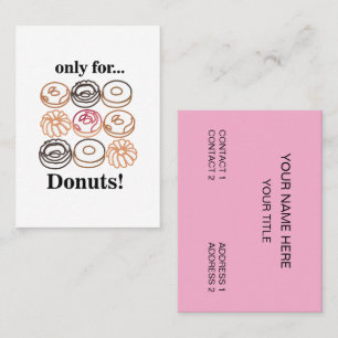 Carte De Visite Donut Doughnut Douce Boulangerie Alimentation