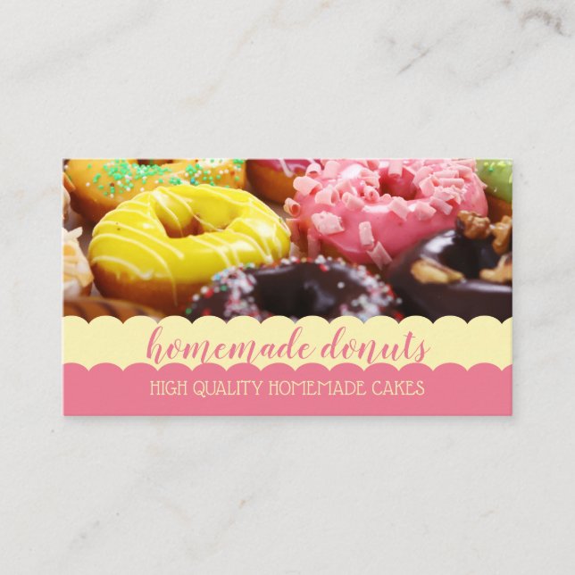 Carte De Visite Donut Photo Tasty (Devant)