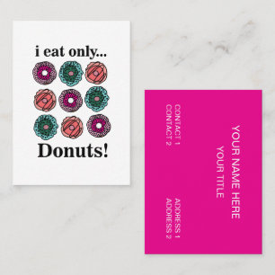 Carte De Visite Donuts Je Mange Seulement Des Donuts