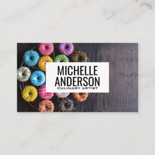 Carte De Visite Donuts sur Table   Boulangerie