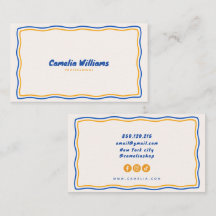 carte de visite doodle groovy