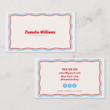 carte de visite doodle groovy