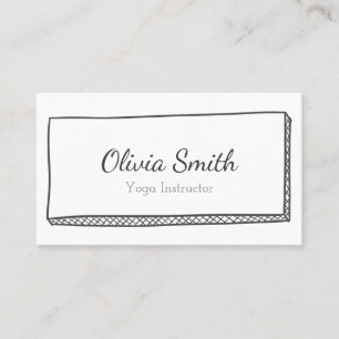 Carte De Visite Doodle noir et blanc minimaliste moderne