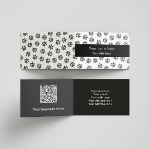 Carte De Visite Doodle Paws, Pattes de Chien, Pattes de Chat, Patt
