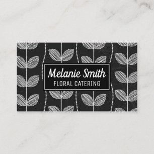 Carte De Visite Doodles de chaloupe à fleurs