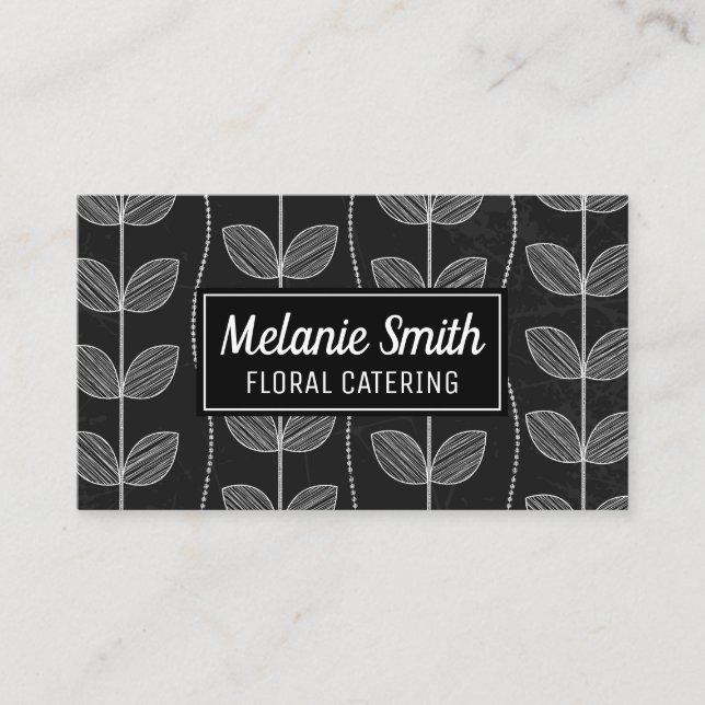 Carte De Visite Doodles de chaloupe à fleurs (Devant)