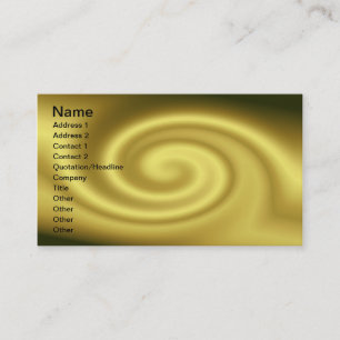 Carte de visite d'or de vague