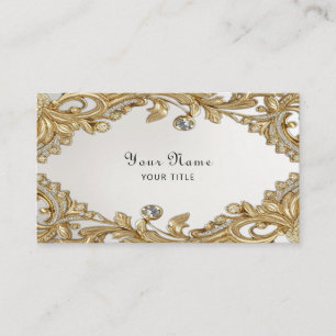 Carte de visite d'or décoratif