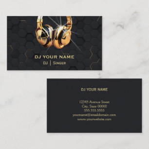 Carte de visite d'or DJ