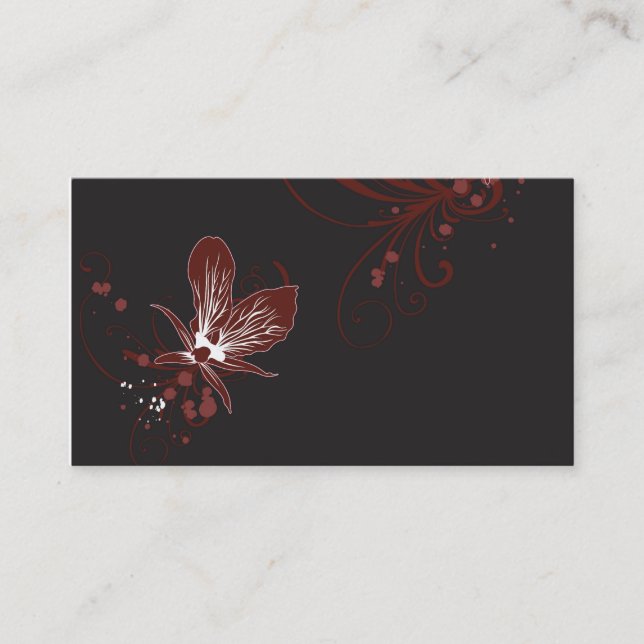 Carte de visite d'orchidée (Devant)