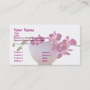 Carte de visite d'orchidée de zen