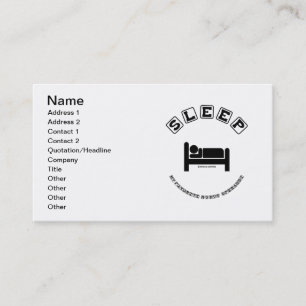 Carte De Visite Dorment mon mode de fonctionnement préféré