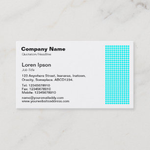 Carte De Visite Dot Motif - Cyan