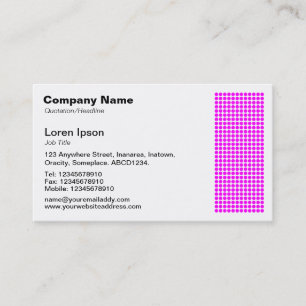 Carte De Visite Dot Motif - Magenta