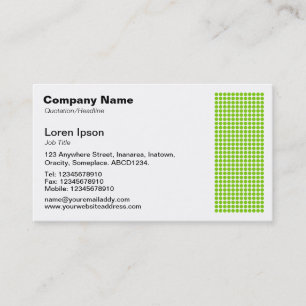 Carte De Visite Dot Motif - Martian Green