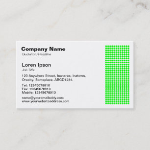 Carte De Visite Dot Motif - Vert