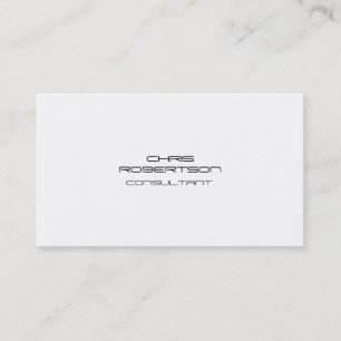 Carte de visite double face blanc clair