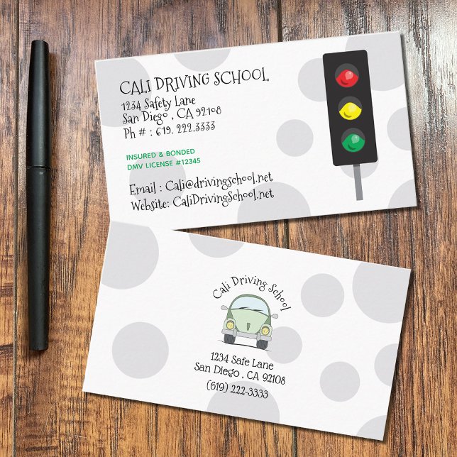 Carte de visite double face standard de l'école de (Créateur téléchargé)