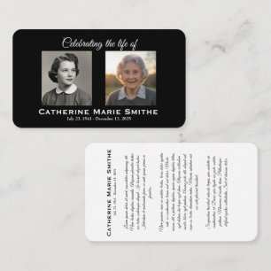 Carte De Visite Double Image Funéraire ou Mémorial