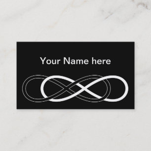 Carte De Visite Double infini de symbole - noir et blanc