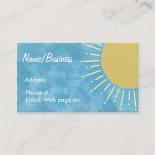 Carte De Visite Douce Lumière du Soleil dans un Ciel Bleu Personna