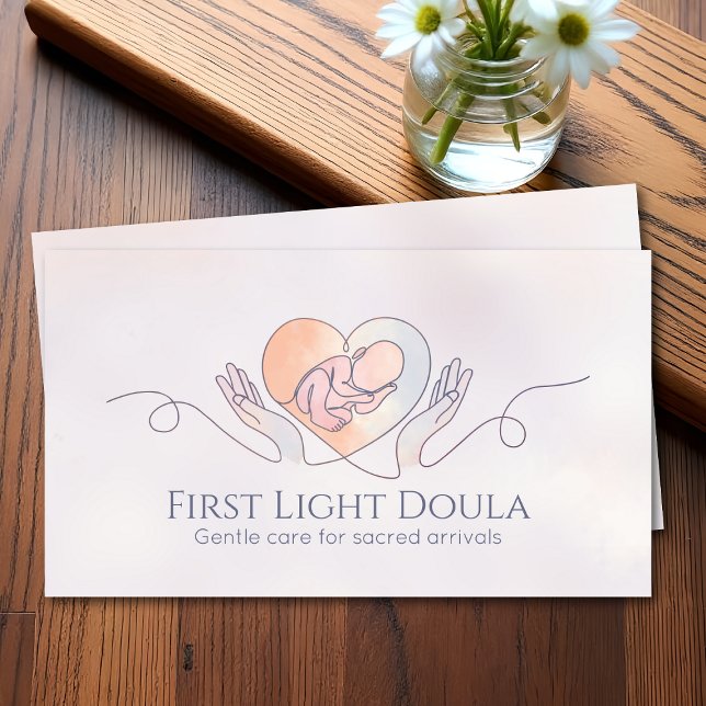 Carte De Visite Doula - Entraîneur de naissance - Art de ligne et  (Créateur téléchargé)