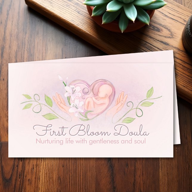 Carte De Visite Doula - Entraîneur de naissance - sage-femme - Aqu (Créateur téléchargé)