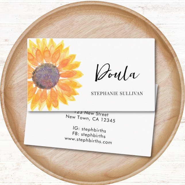 Carte De Visite Doula Floral (Créateur téléchargé)