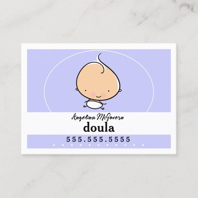 Carte De Visite Doula Midwoman Pédiatre Garde d'enfants Garde d'en (Devant)