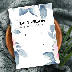 CARTE DE VISITE DOUX BLEU BLEU FLORAL DOUCE DOUBLE DOUCE DOUBLE DO