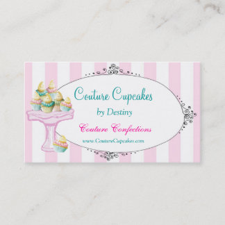 Carte de visite doux de petits gâteaux de couture
