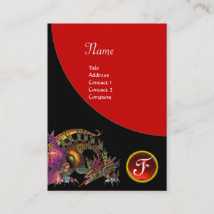 Carte De Visite DRAGO GEM STONE MONOGRAM violet noir violet rubis