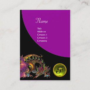 Carte De Visite DRAGO GEM STONE MONOGRAMME noir violet violet topa