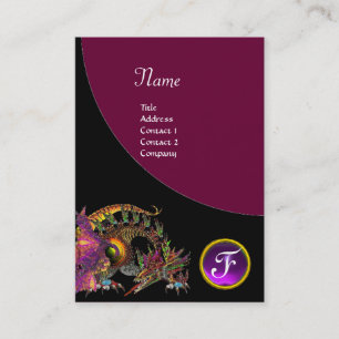 Carte De Visite DRAGO GEM STONE MONOGRAMME violet violet noir