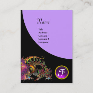 Carte De Visite DRAGO GEM STONE MONOGRAMME violet violet noir