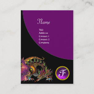 Carte De Visite DRAGO GEM STONE MONOGRAMME violet violet noir