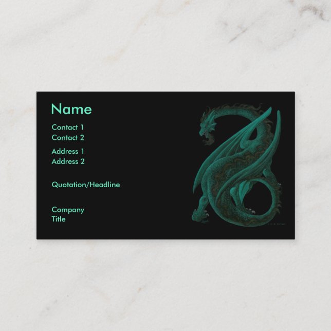 Carte De Visite Dragon (Devant)