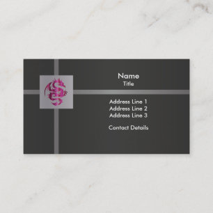 Carte De Visite Dragon d'Amethyst sur Silver