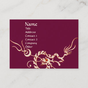 Carte De Visite DRAGON DE MER 2.noir et blanc rouge
