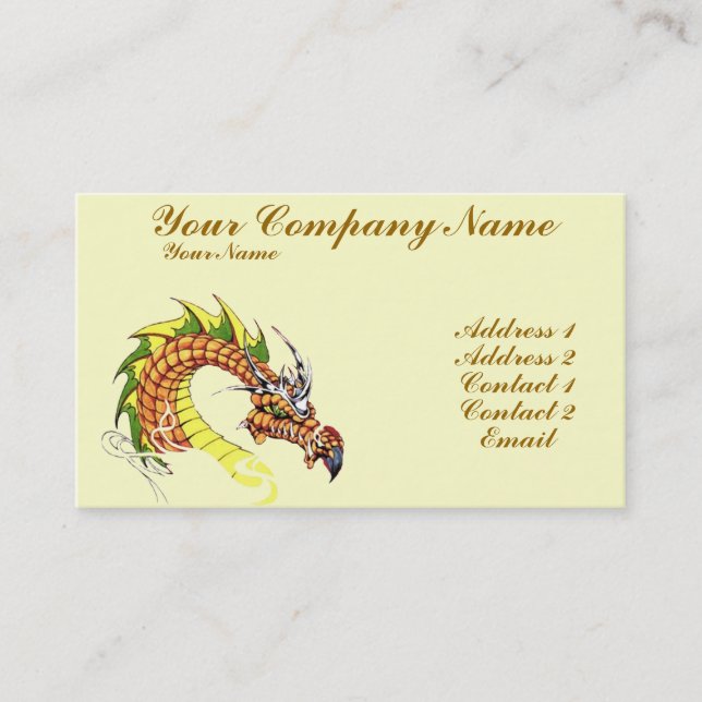 Carte De Visite Dragon féroce (Devant)