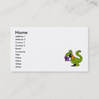 Carte De Visite Dragon idiot avec des marionnettes de chaussette