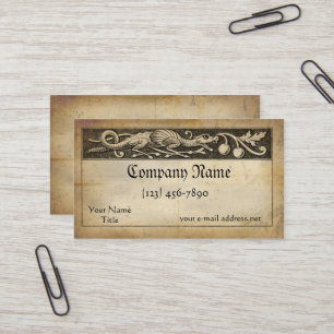 Carte De Visite Dragon médiéval de manuscrit