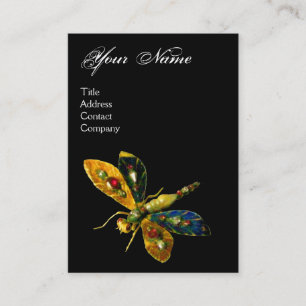 Carte De Visite DRAGONFLY ANTIQUE JOYAU MONOGRAMME, Noir