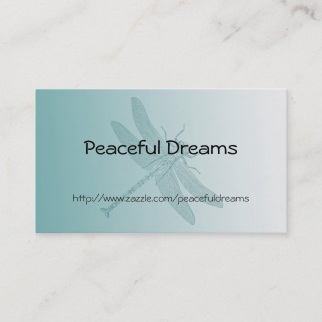 Carte De Visite Dragonfly Aqua (Devant)