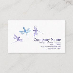 Carte De Visite Dragonfly aquarelle Peint à la main Société