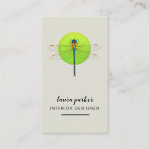 Carte De Visite Dragonfly Creative Designer Nature Green