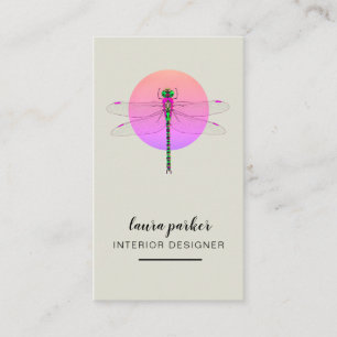 Carte De Visite Dragonfly Creative Designer Nature Rose